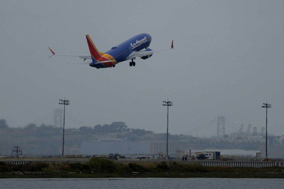 Southwest plane takes off