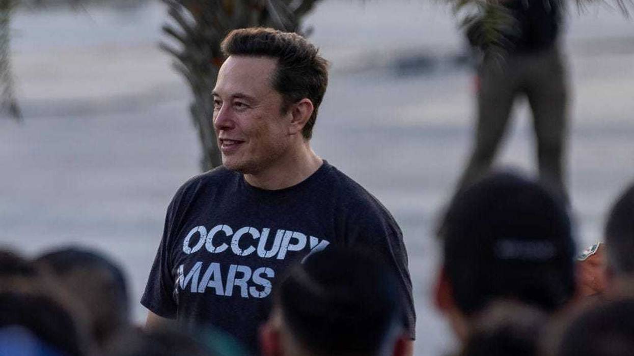 SpaceX founder Elon Musk after a T-Mobile and SpaceX joint event on August 25, 2022 in Boca Chica Beach, Texas. The two companies announced plans to work together to provide T-Mobile cellular service using Starlink satellites. (Photo by Michael Gonzalez/Getty Images)
