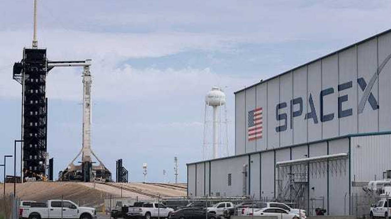 SpaceX's Polaris Dawn Falcon 9 rocket sits on Launch Complex 39A of NASA's Kennedy Space Center as it is prepared for another attempt to liftoff on September 9, 2024 in Cape Canaveral, Florida.