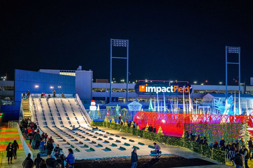 Sparkle Light Festival sledding hill