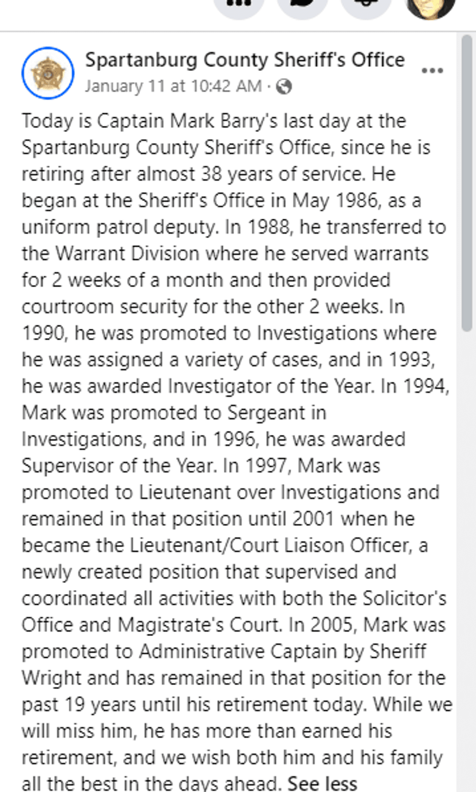 Spartanburg County Sheriff