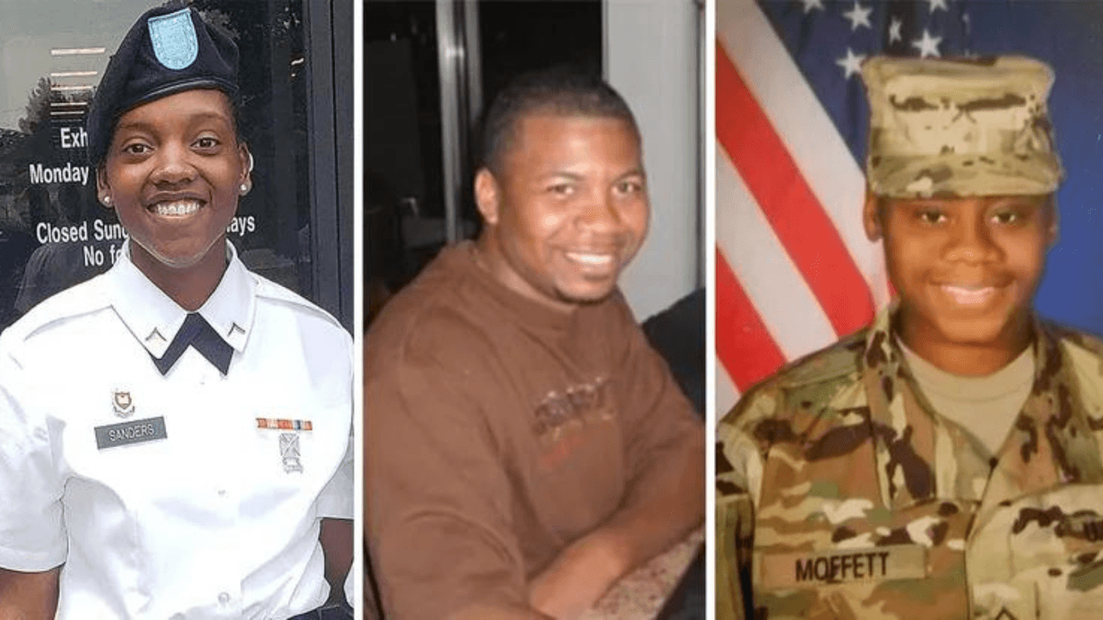 Spc. Kennedy Sanders, Spc. Breonna Moffett and Sgt. William Jerome Rivers.