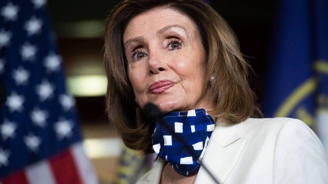 Speaker of the House Nancy Pelosi, D-Calif., conducts a news conference in the Capitol Visitor Center where she addressed COVID-19 relief funding and accusations against presidential candidate Joe Biden