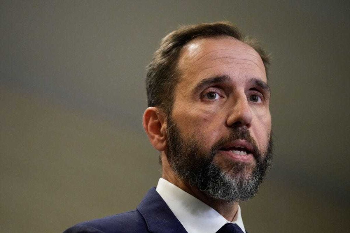 Special Counsel Jack Smith delivers remarks on a recently unsealed indictment including four felony counts against former U.S. President Donald Trump on August 1, 2023 in Washington, DC. Trump was indicted on four felony counts for his alleged efforts to overturn the 2020 election.