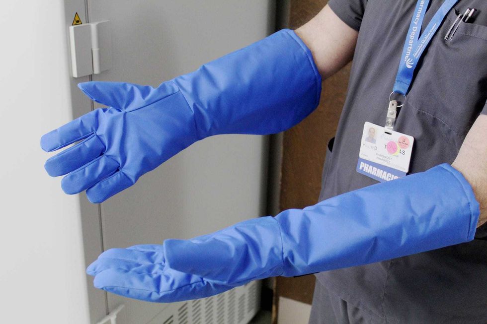 special gloves needed access COVID vaccine freezer