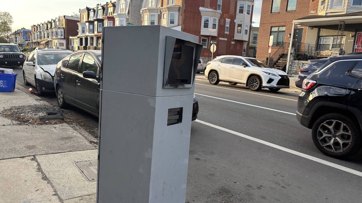 speed camera near Sayre High School in West Philadelphia