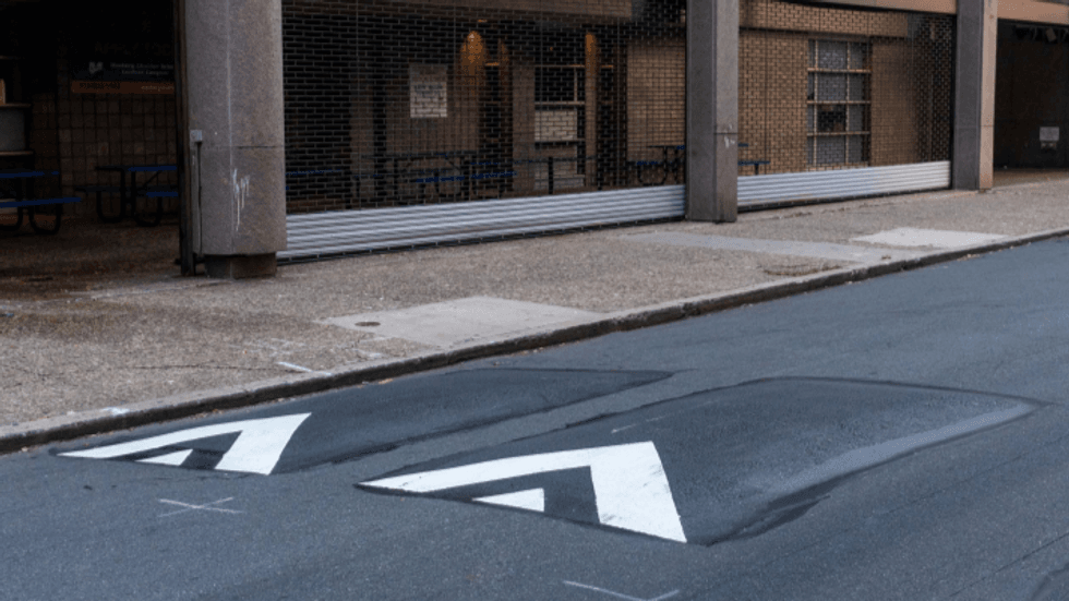 Speed Cushions installed at Mastery Lenfest, October 2023
