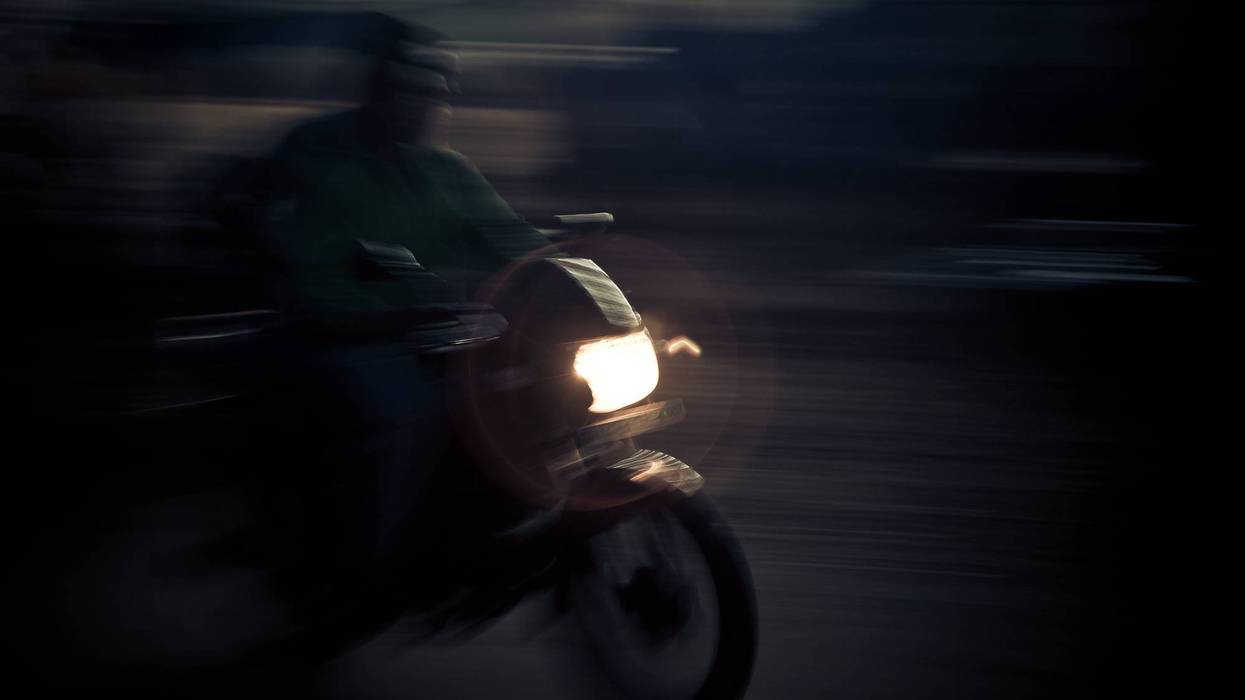 speeding motorcycle