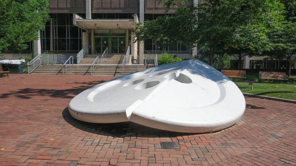 "Split Button," 1981, Claes Oldenburg