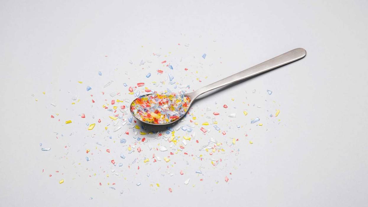 Spoon full of microplastics.