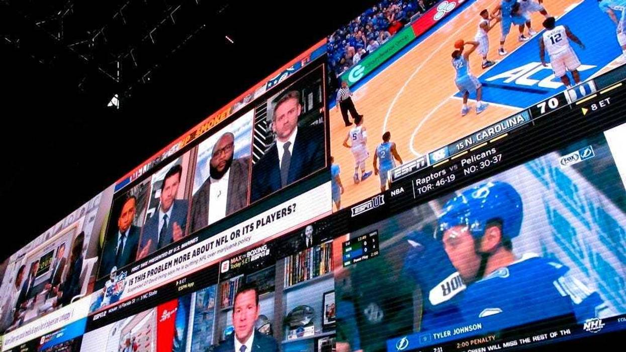 sports betting lounge at the Tropicana casino in Atlantic City N.J. On May 8, 2019, Fox Sports announced it is buying nearly 5 percent of The Stars Group, the parent company of PokerStars, and that the two companies will offer sports betting in the fall i