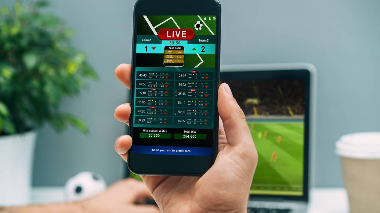 sports betting stock photo