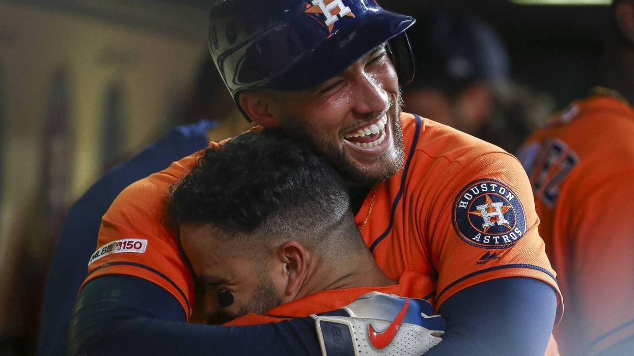 Springer, Altuve hug