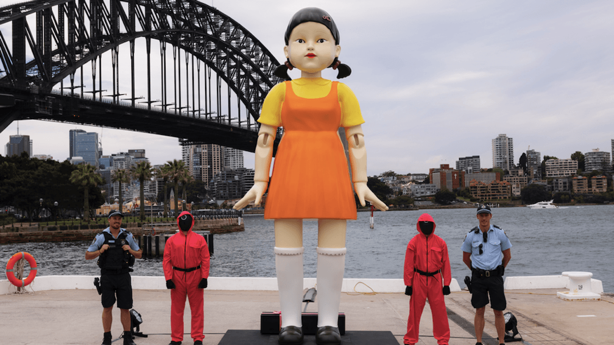 Squid Games doll erected in Australia.