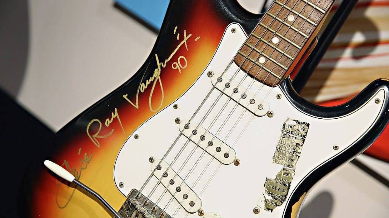 SRB autographed guitar