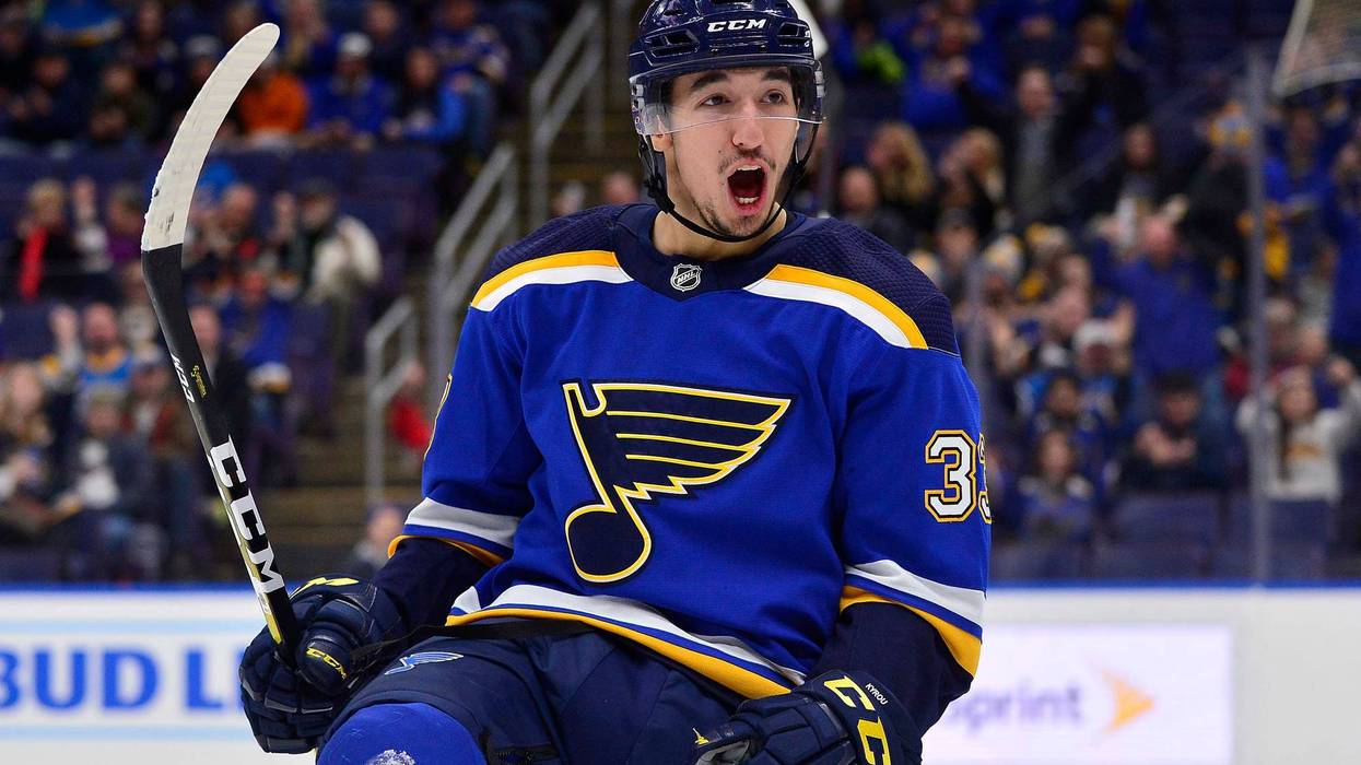 St. Louis Blues forward Jordan Kyrou.