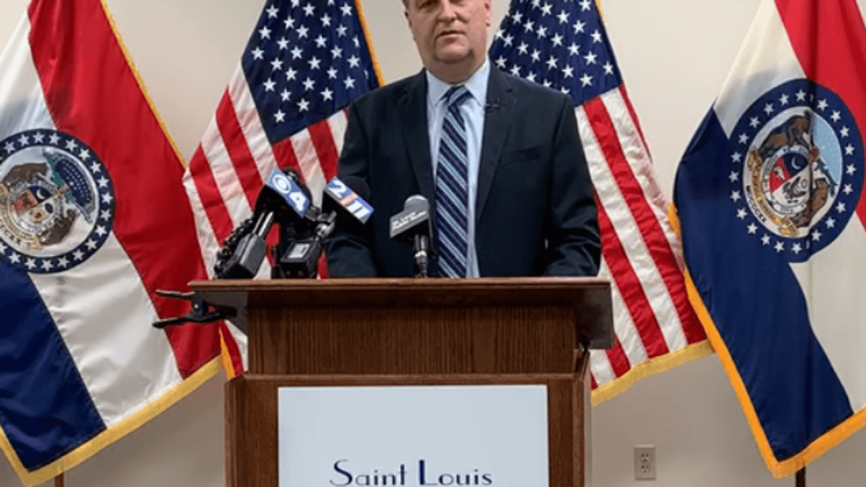 St. Louis County Executive Sam Page addresses the media on July 21, 2021