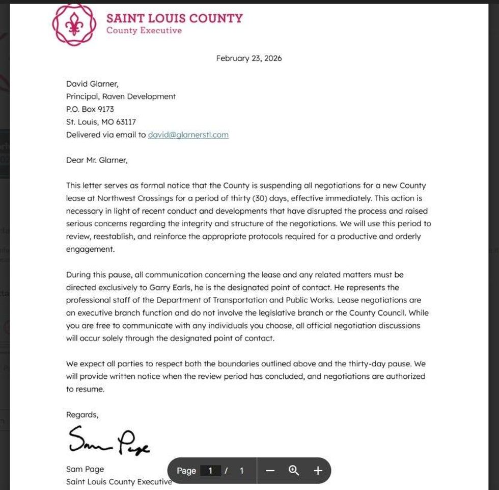 St. Louis County Executive Sam Page