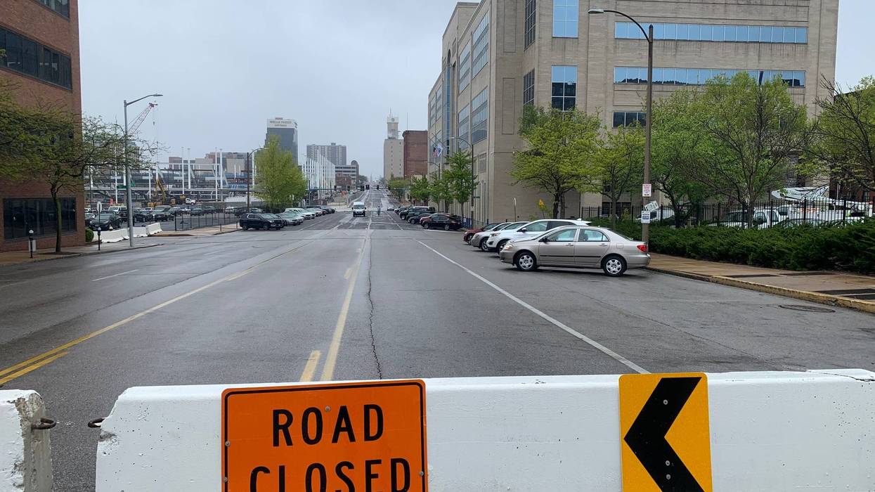 St. Louis police barricade