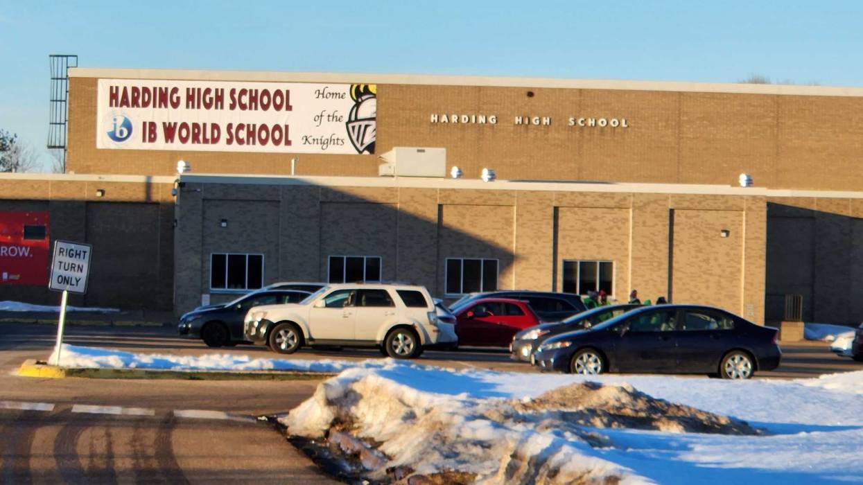 St. Paul police are on the scene of a deadly stabbing at Harding High School on Friday. The school remains on lockdown.