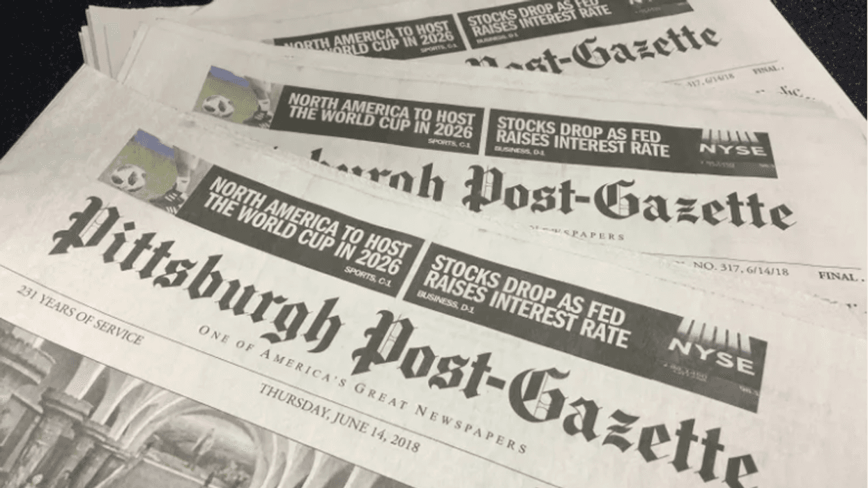 Stack of Post-Gazette papers