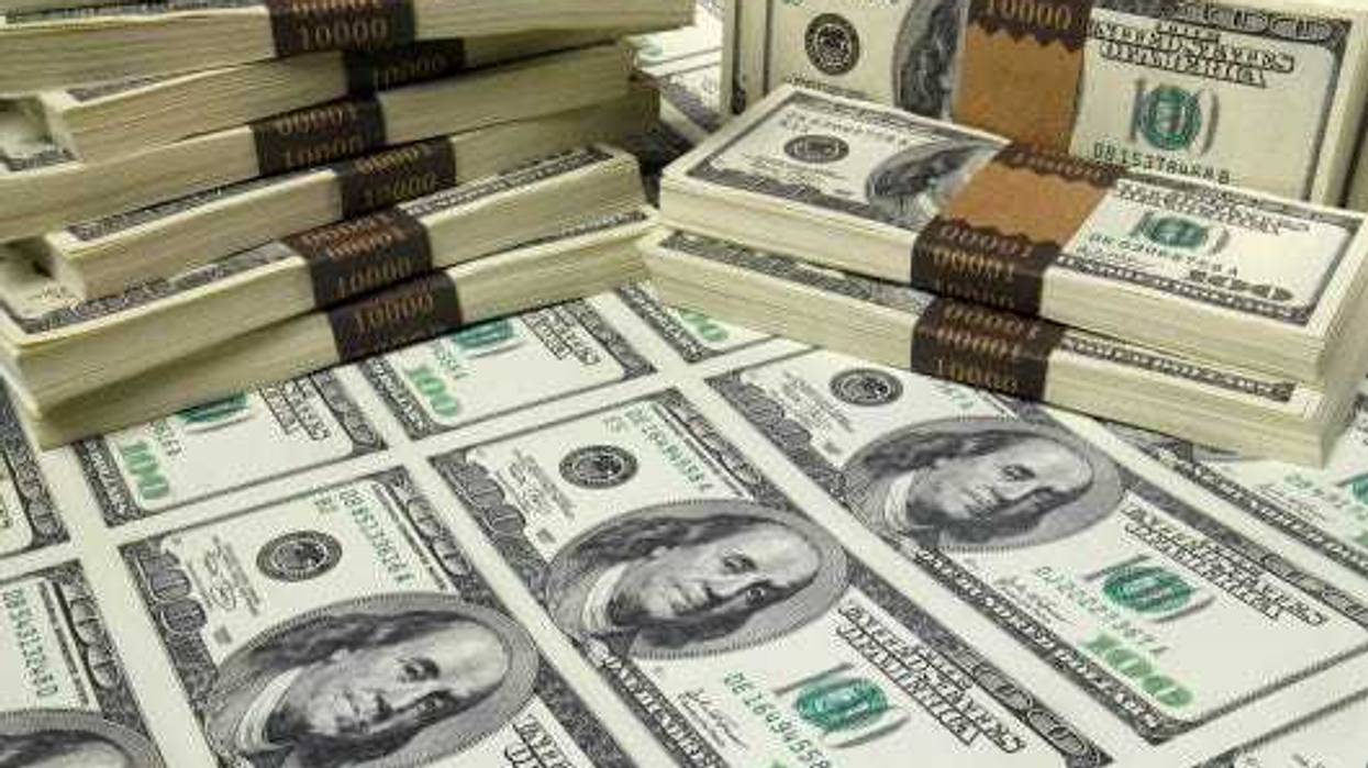 Stacks of $100 dollar bills