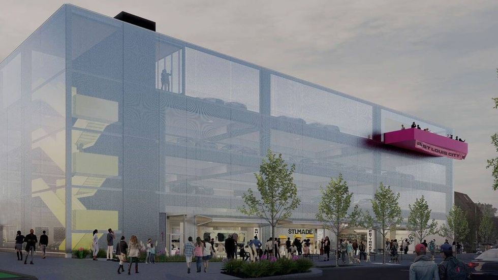 Stadium garage rendering