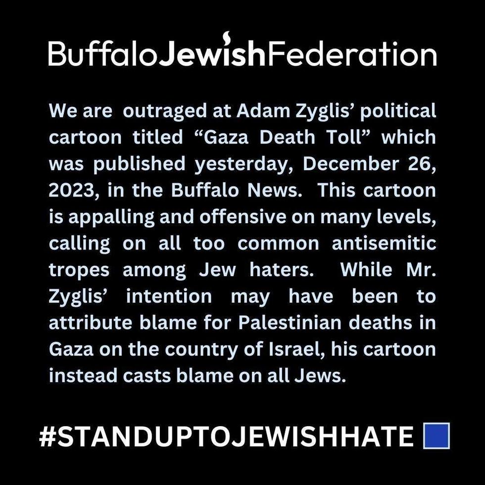 Statement from Buffalo Jewish Federation on Adam Zyglis
