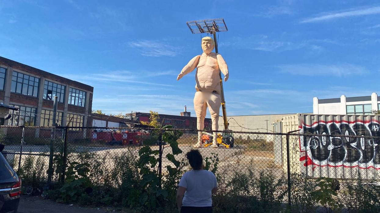 Statue of naked Donald Trump lays bare political opinions in Philadelphia