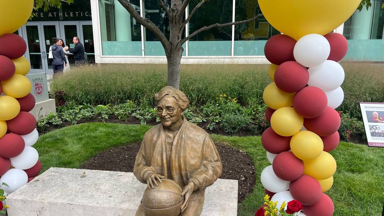 Sister Jean Immortalized in Bronze Statue on Loyola Campus