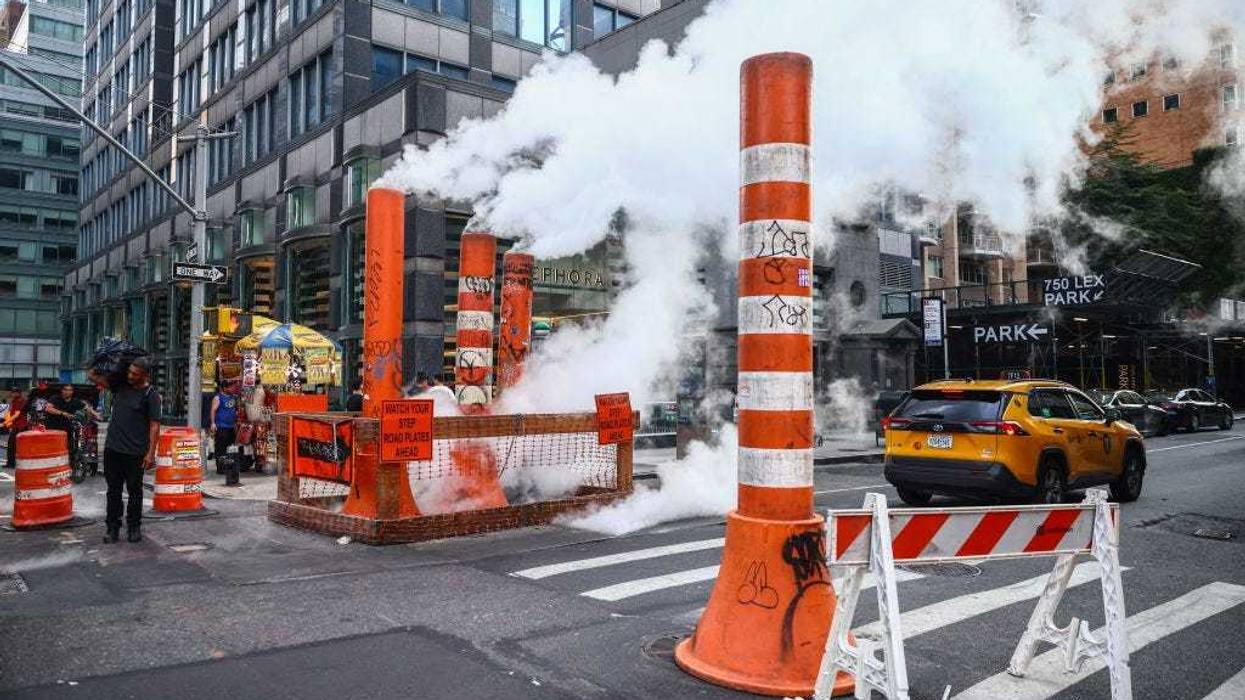 Steam vents in Manhattan on July 6, 2024.