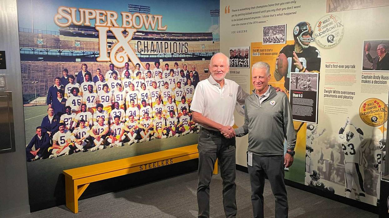Steelers Hall of Honor exhibit for 1974 title w Jack Ham & Art Rooney