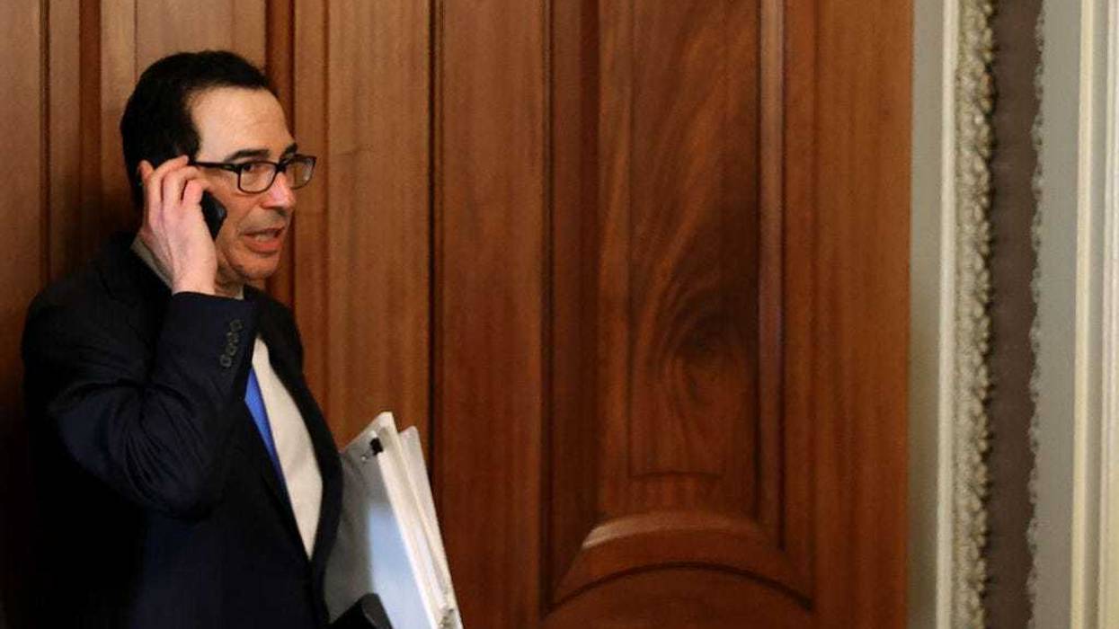 Steve Mnuchin on the phone