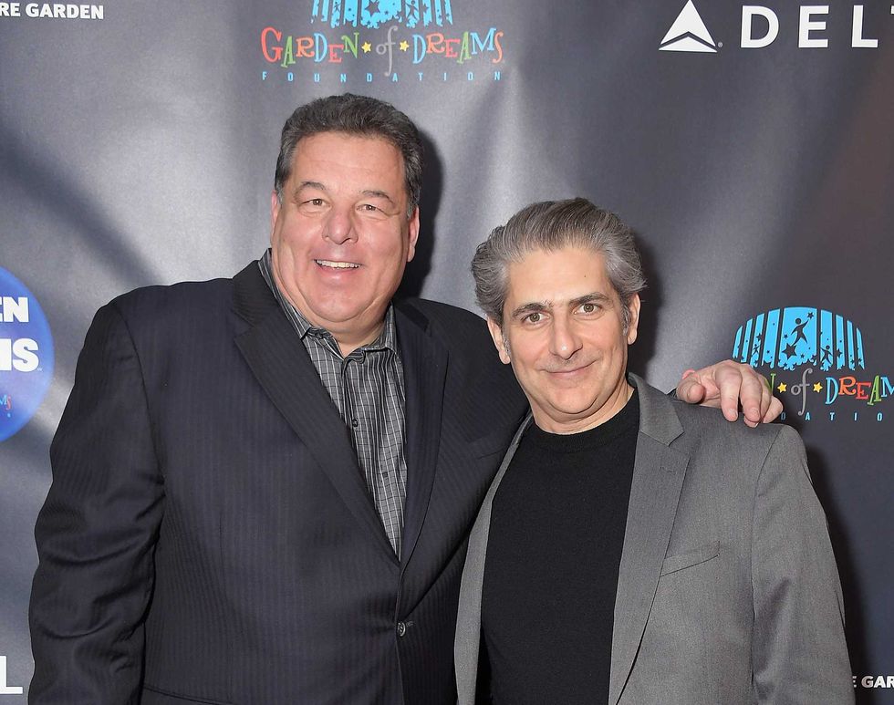 Steve Schirripa (L) and Michael Imperioli attend the 2019 Garden Of Laughs Comedy Benefit at Madison Square Garden on April 2, 2019, in New York City