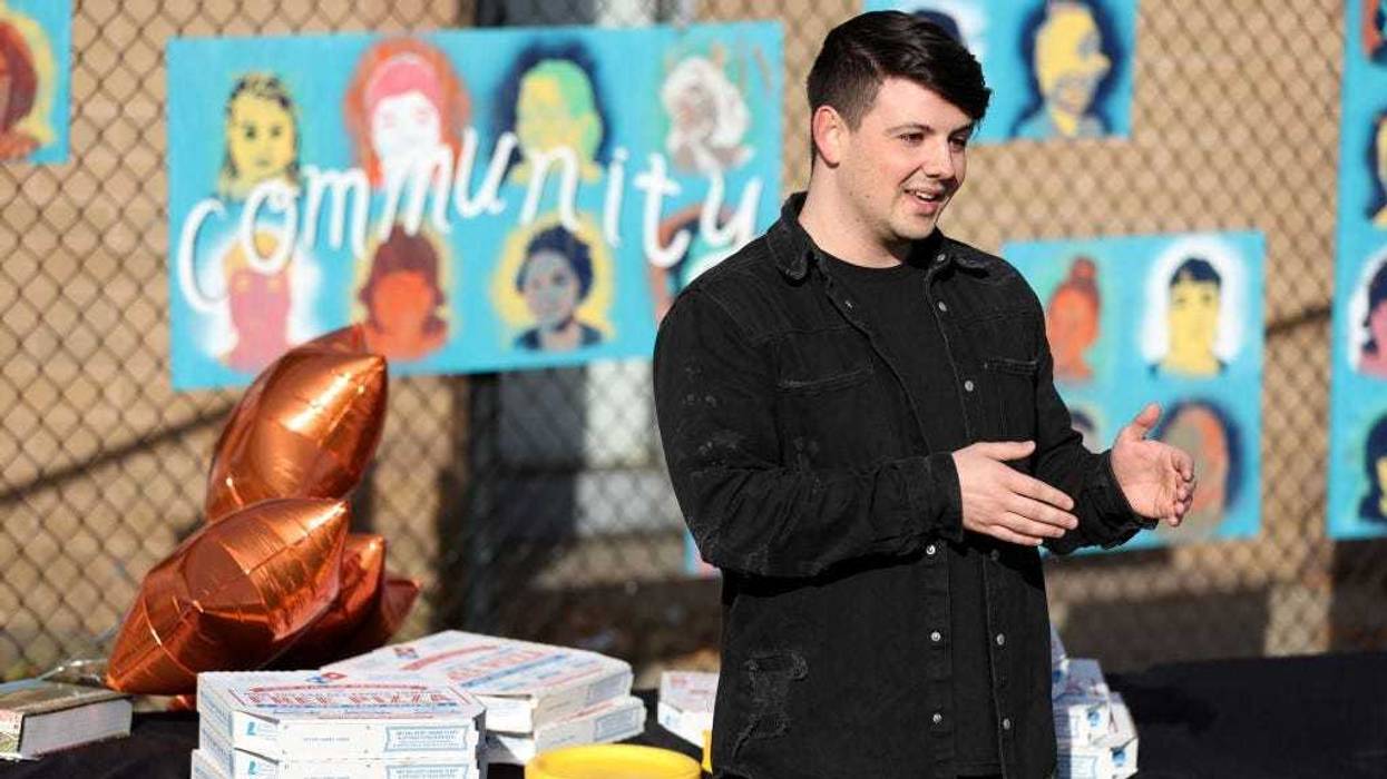 Steven Cravotta, developer of the original Wordle game, speaks during an event for Boost! West Oakland on February 24, 2022 in Oakland, California.