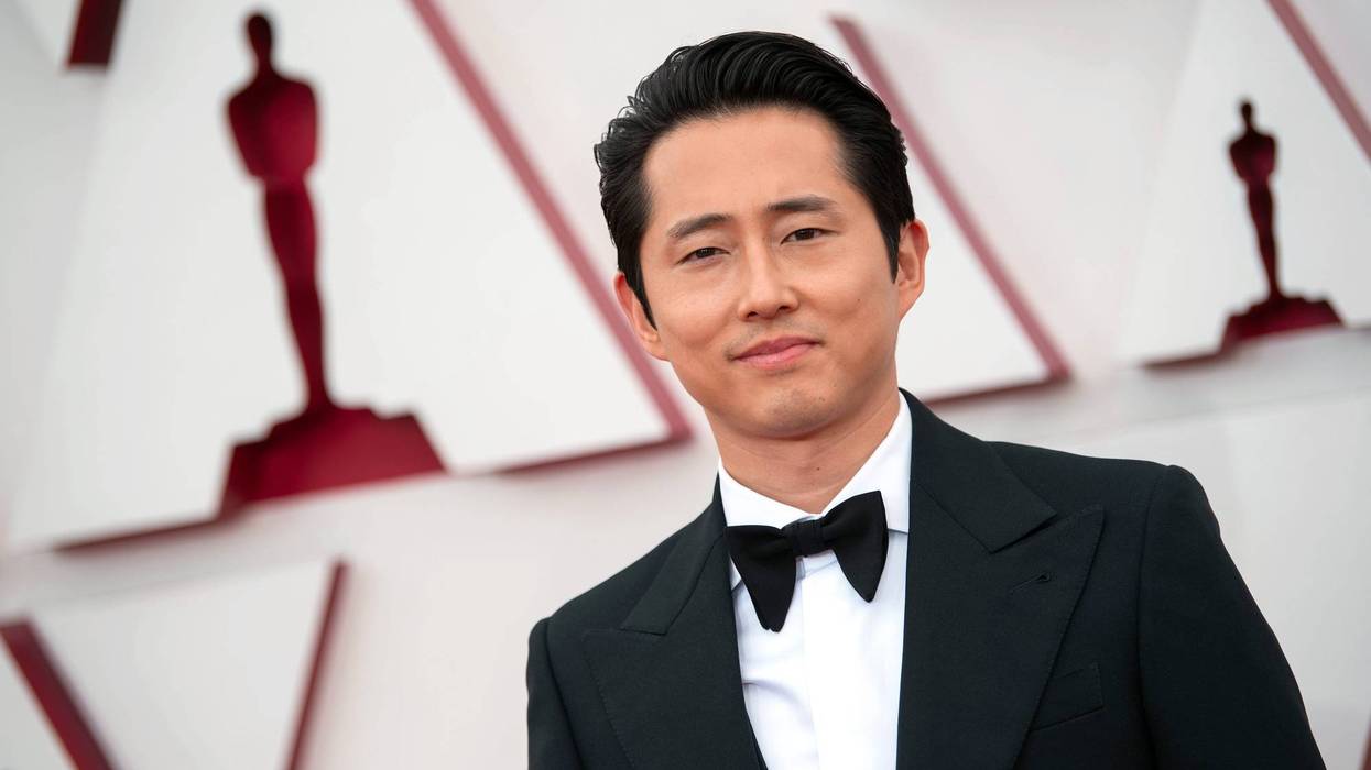 Steven Yeun attends the 93rd Annual Academy Awards at Union Station on April 25, 2021 in Los Angeles, California