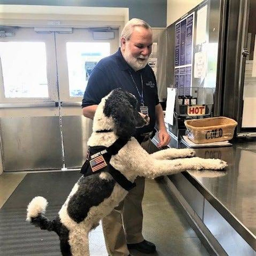 Steven Zonis and his therapy dog Rudy