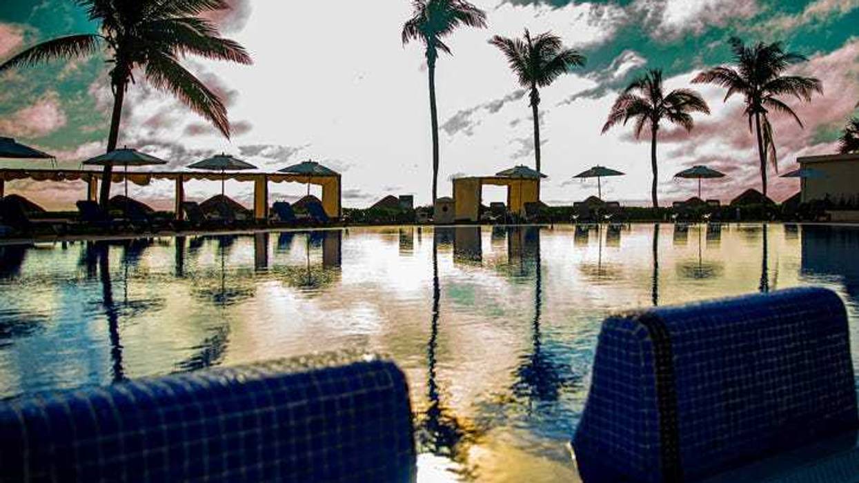 Stock image of a resort pool.