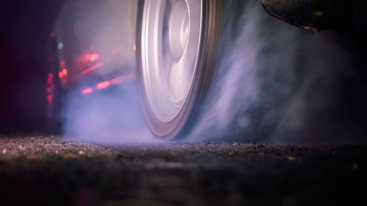Stock image of car drag racing