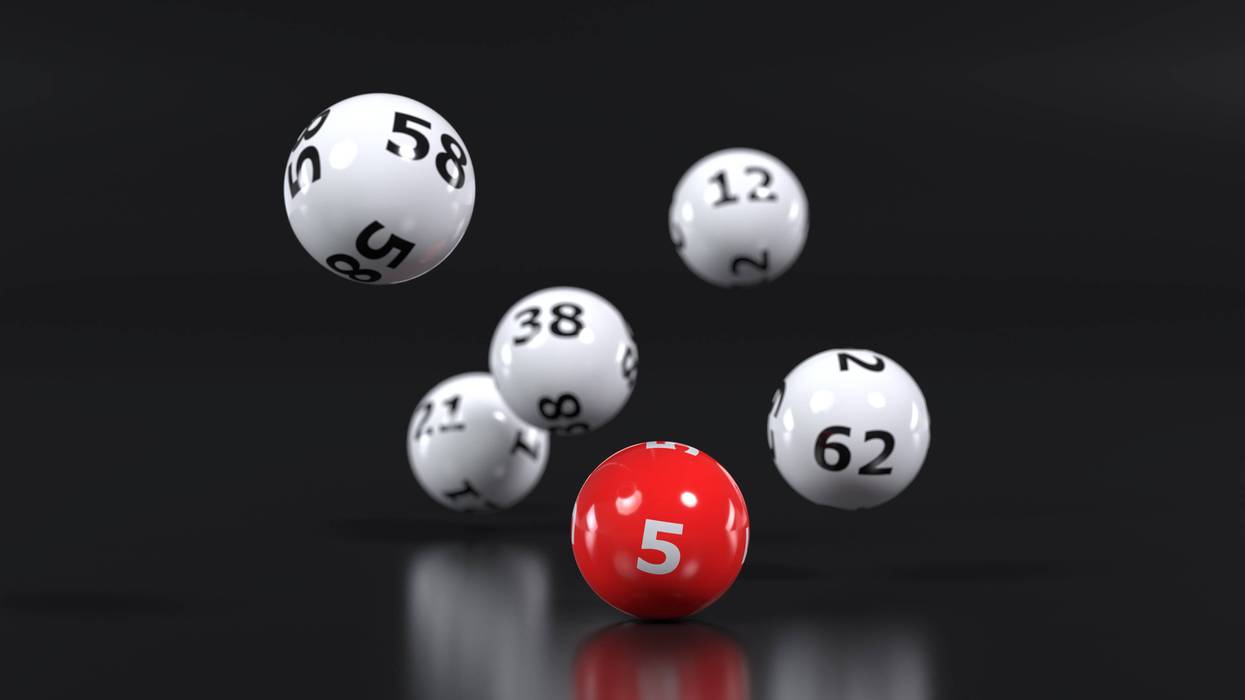 Stock image of lottery balls with random numbers