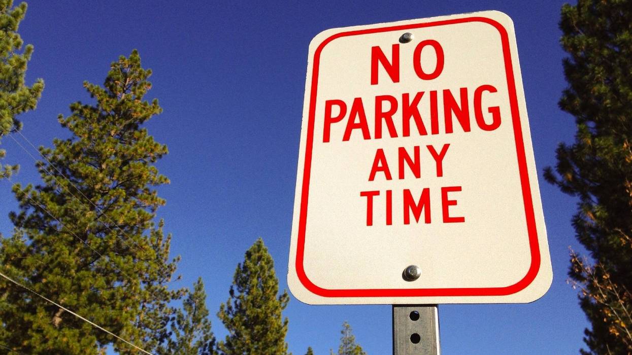 Stock image of "No Parking" sign.