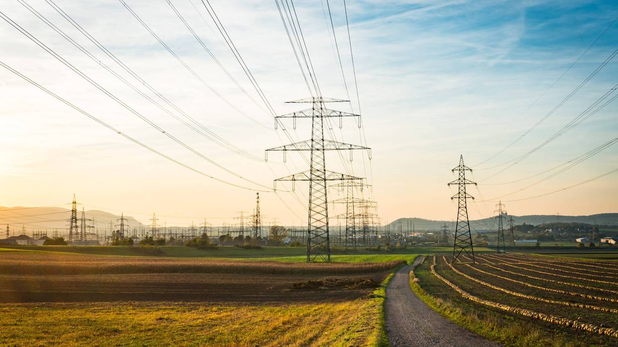 stock image of power lines