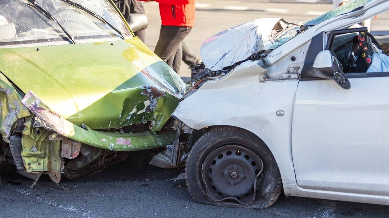 Stock photo of car accident