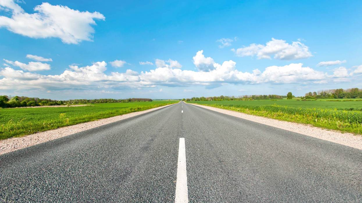 stock photo of empty rural highway