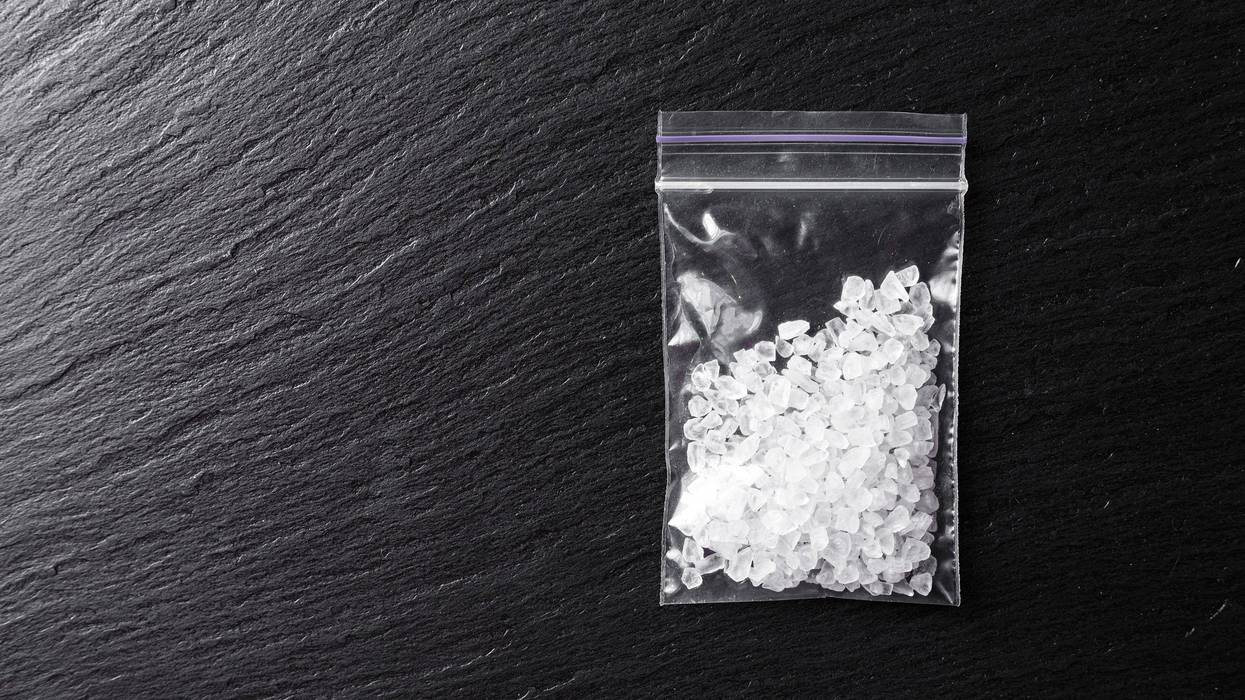 Stock photo of meth in bag