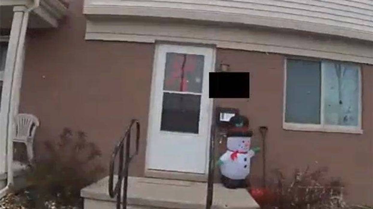 Stolen inflatable snowman