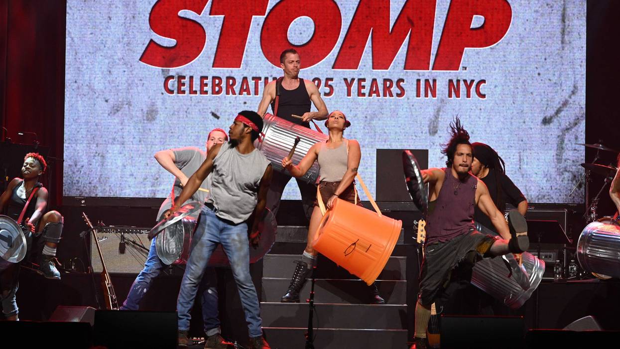 Stomp' performers dance onstage during the 64th Annual Obie Awards on May 20, 2019 in New York City.