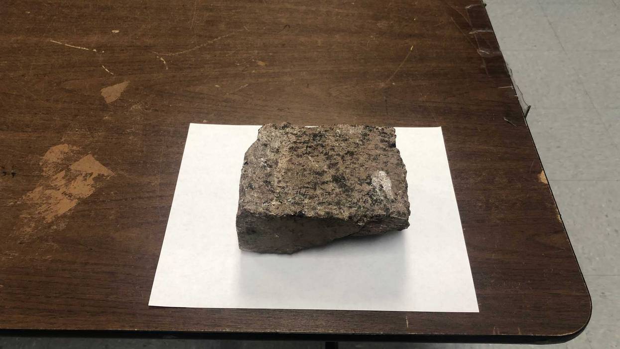 Stone Richmond Police say was thrown at one of their vehicles. (Richmond Police)