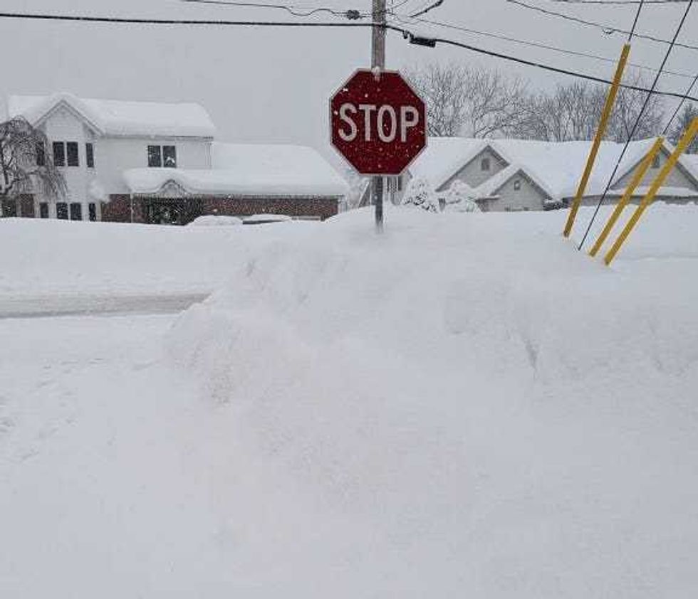 Stop sign on Avon Drive