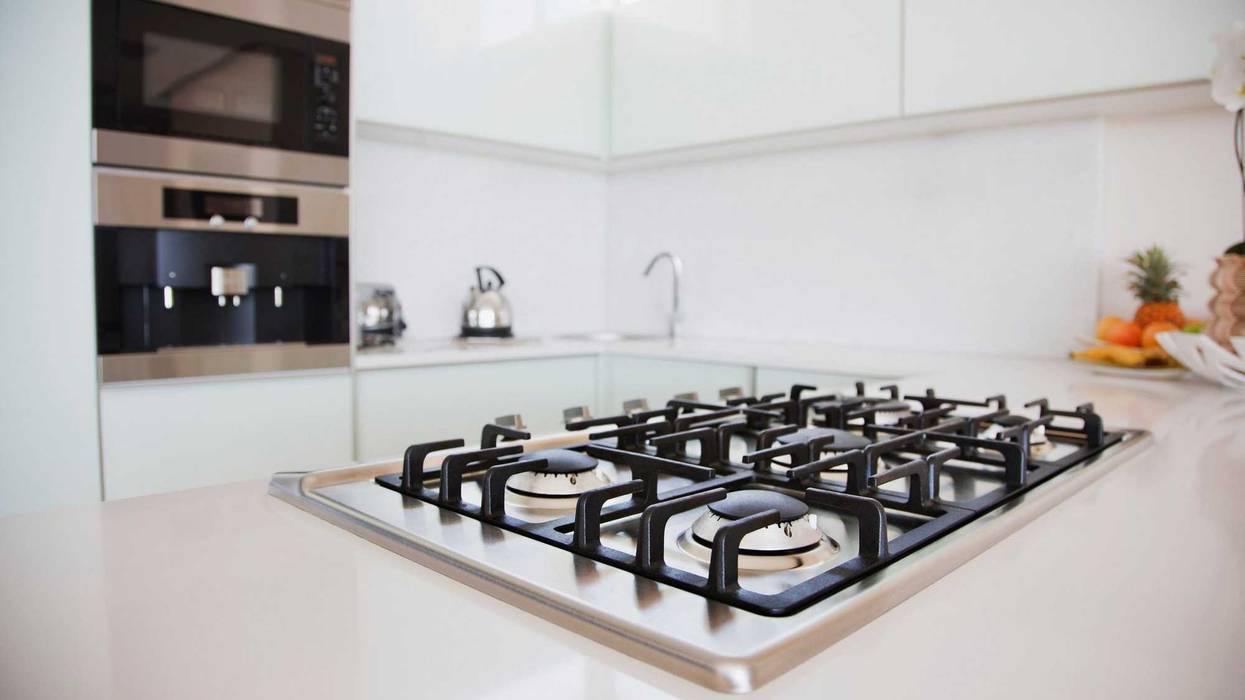 Stove in a modern kitchen.